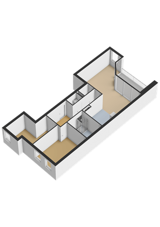 Floorplan - Hofstraat 86, 2231 WX Rijnsburg